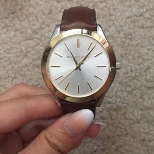 Michael Kors Brown Leather Watch